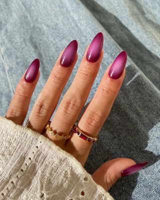 Berry Purple Gradient nail design