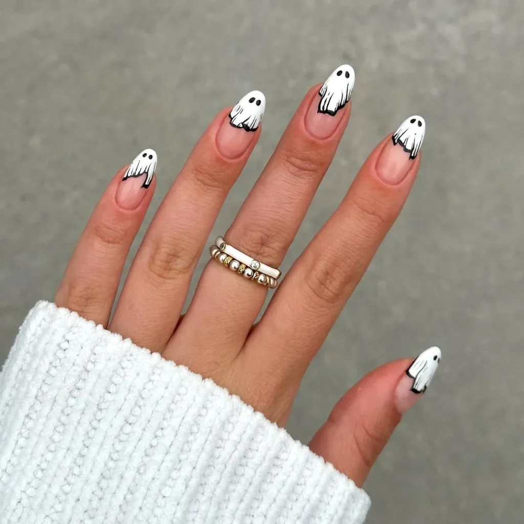 Halloween, cute White ghost