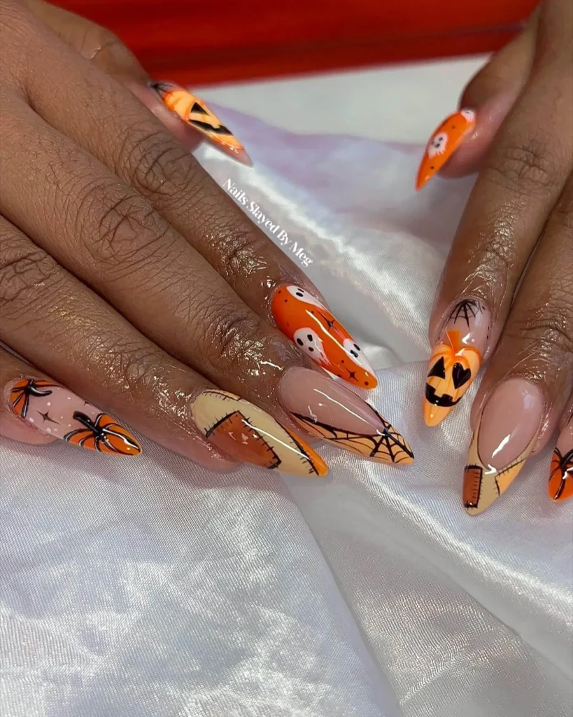 Halloween theme nails design