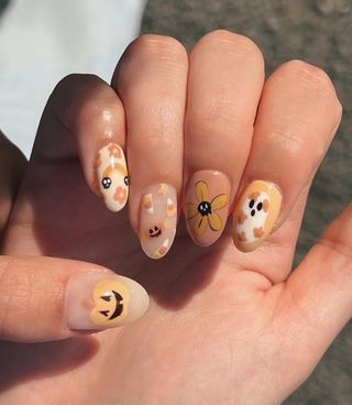 Happy Howl-o-ween theme Nails 