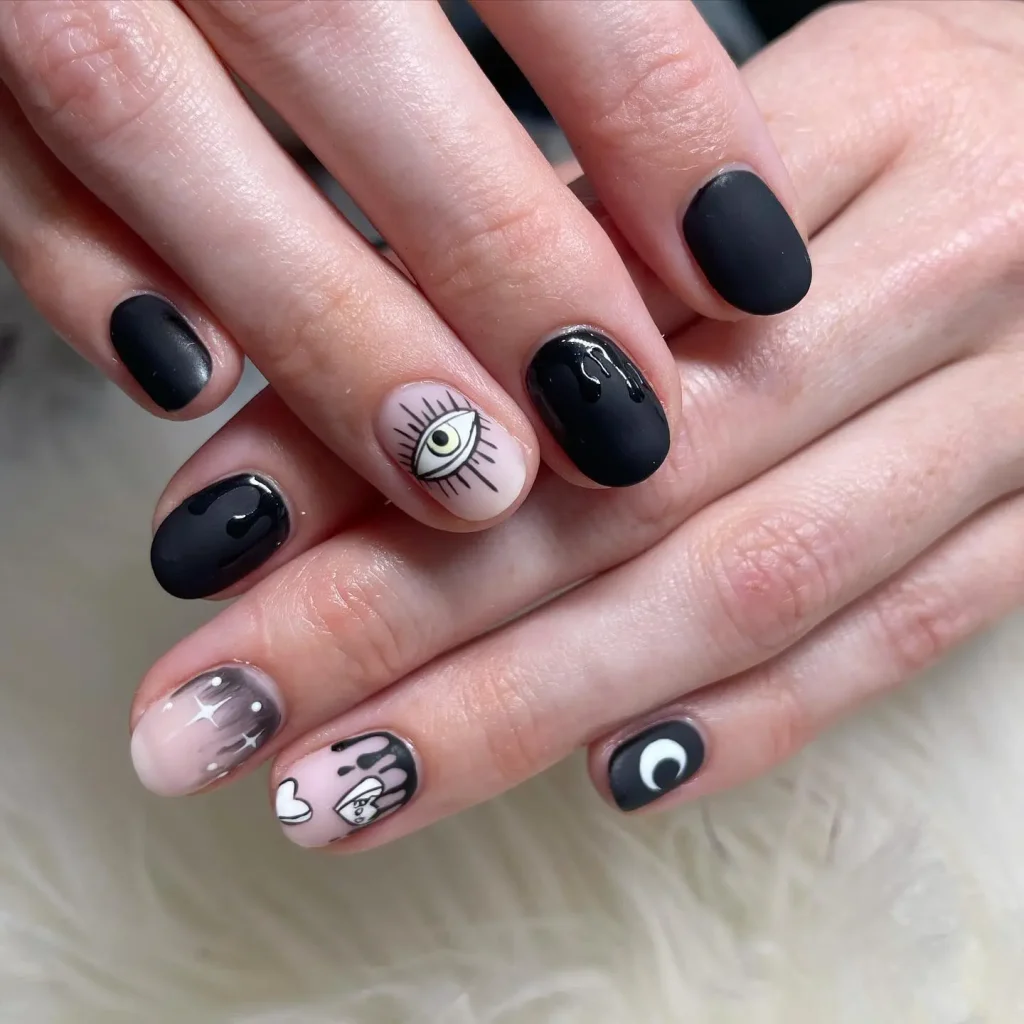 Matte Black Witchy Vibes Idea