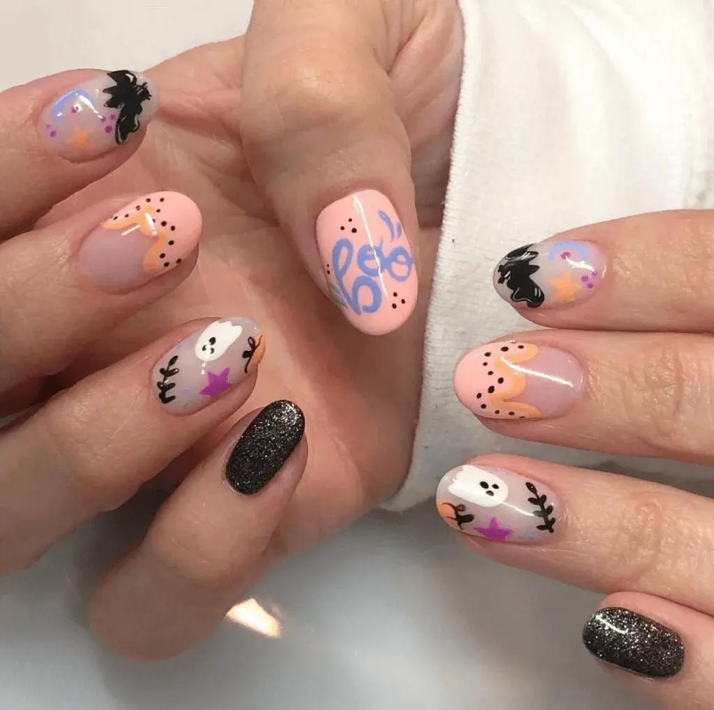 Pastel Nail Idea For Halloween