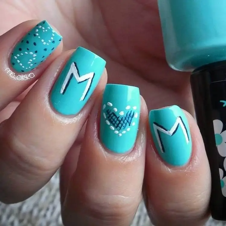 Blue Nail Designs for Mother's Day