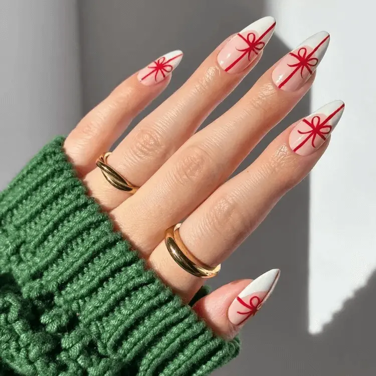 Christmas Gift Nail Design