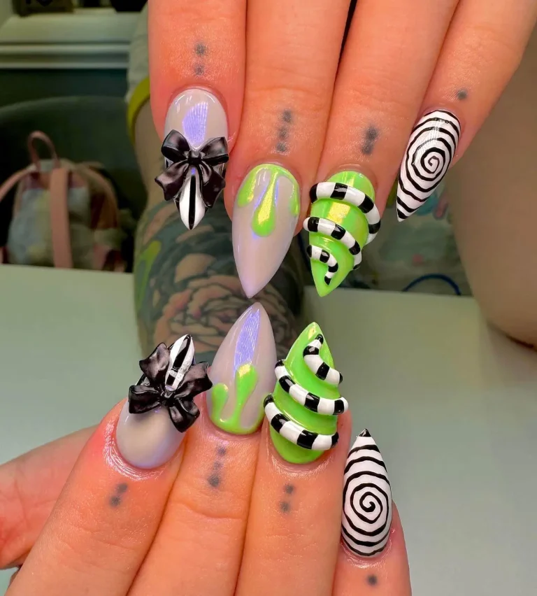 beetlejuice nails