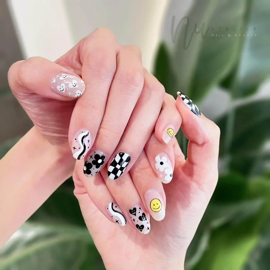 Fun and Flirty Emoji Nail Art