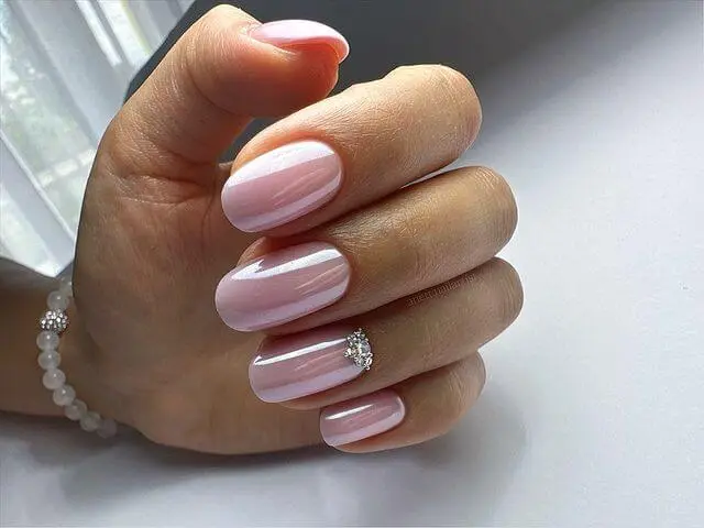 Baby Pink Chrome Nails