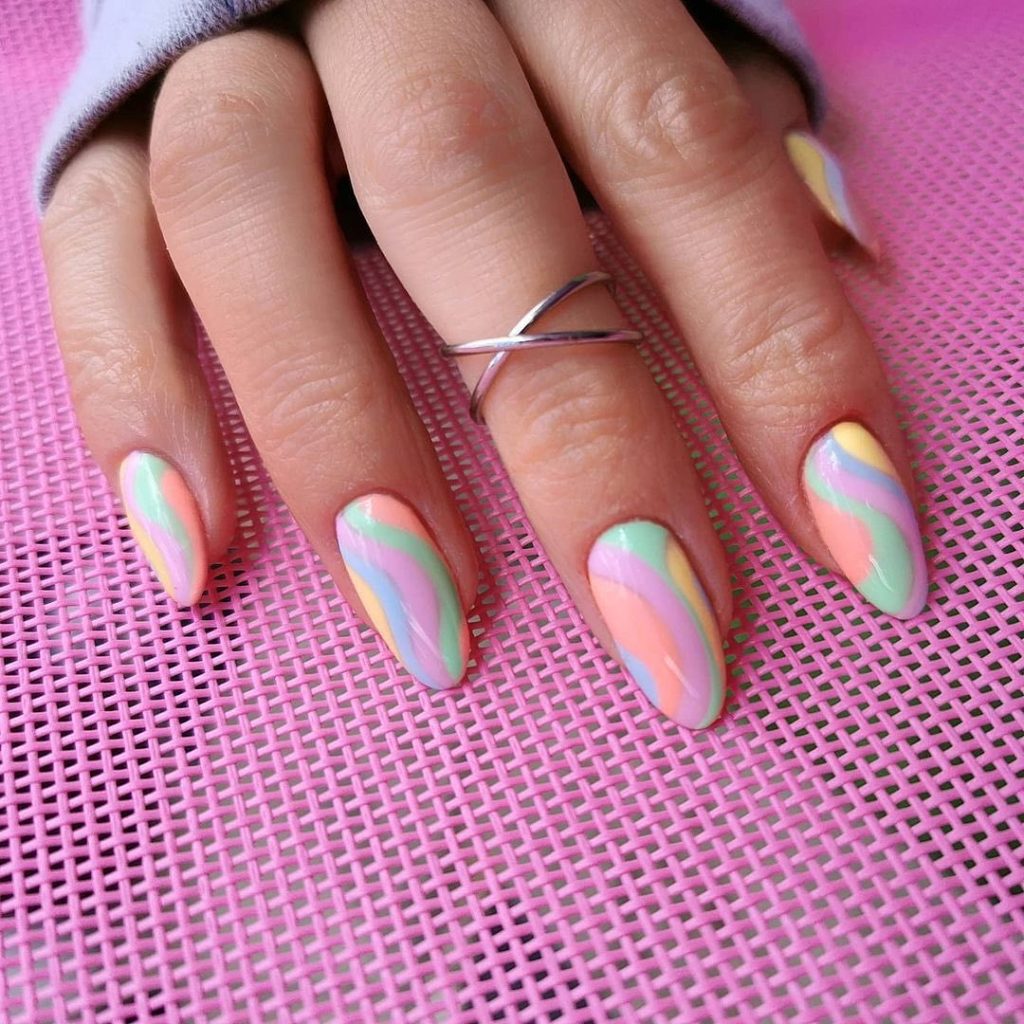Pastel Rainbow Swirls