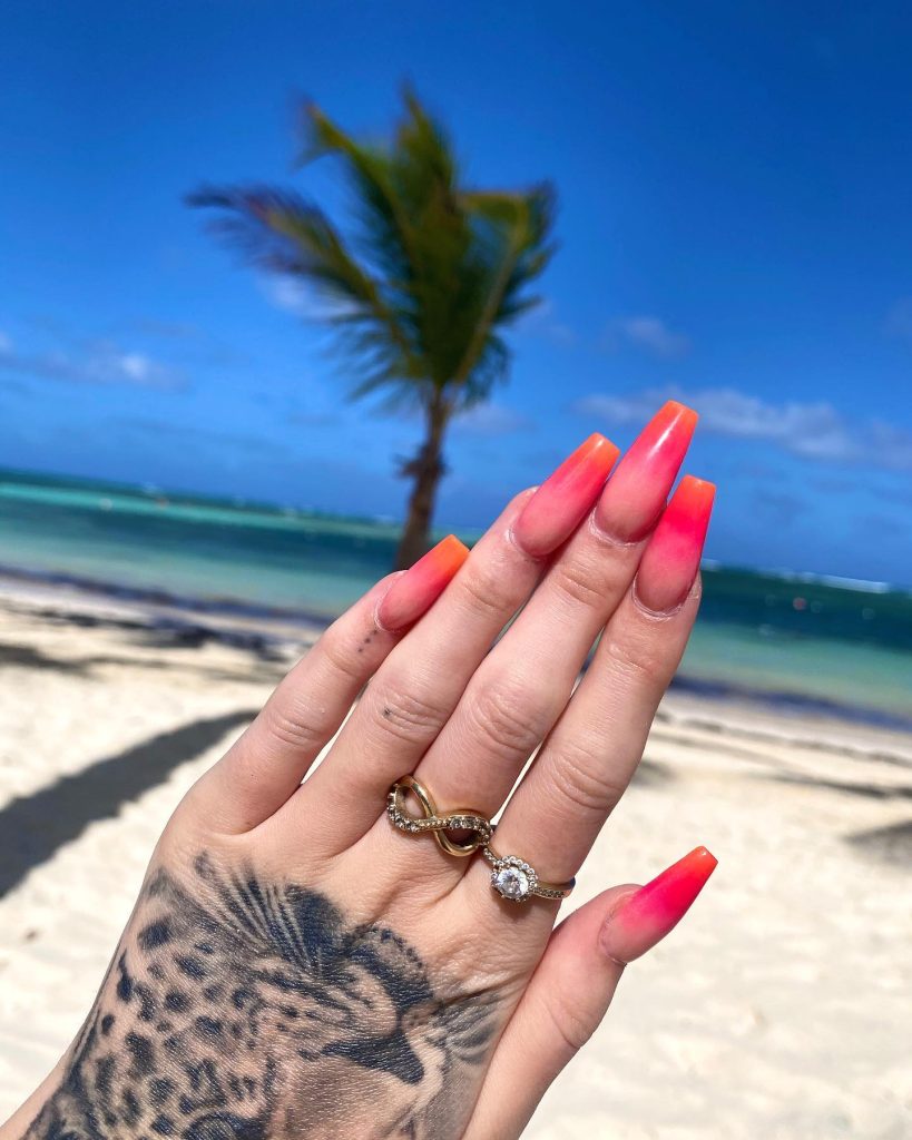 Sunset Ombré nails